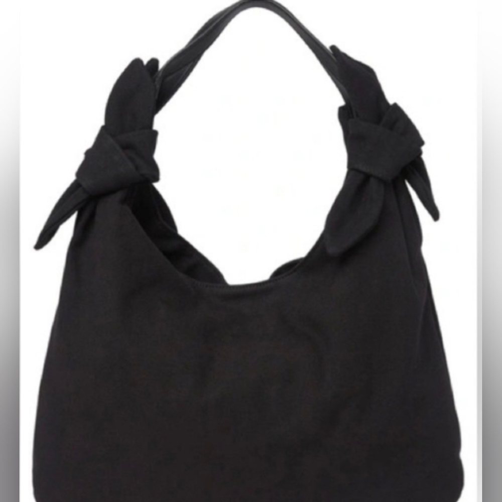 Rachel Zoe Black Canvas Hobo Bag EUC